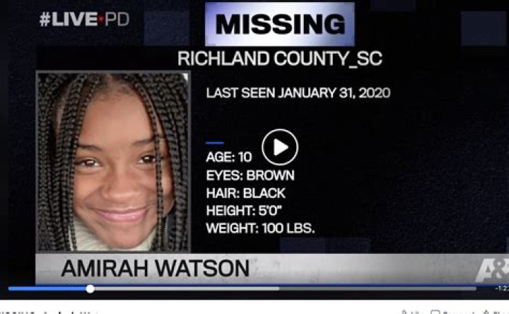 Discoveries In The Amirah Watson Missing Person Case